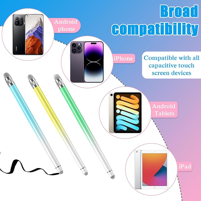 Bopomofo 3PCS Stylus Pen for Touchscreen, Stylus Pen for iPhone/iPad/Tablet - Image 6