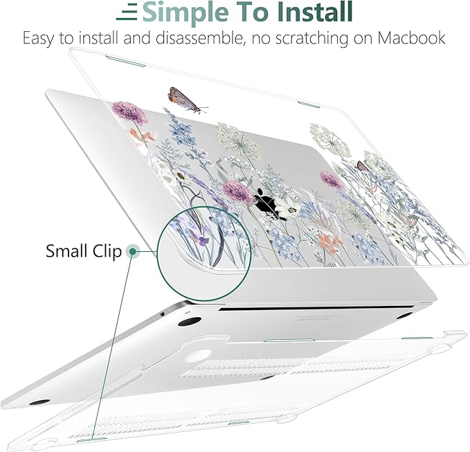 TWOLSKOO Compatible with MacBook Pro 13 inch Case 2023-2016 A2338 M2/M1 A2251 - Image 3