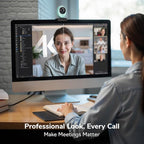 EMEET Piko+ Webcam 4K, World's 1st Dual-Camera AI-Powered 4K Camera, 1/2.55'' - Image 9
