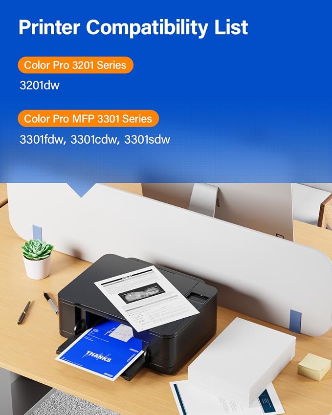 218A Toner Cartridges Set with chip 4-Pack 3301fdw Replacement - Image 2