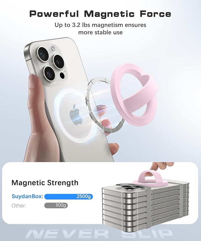 Magnetic Phone Grip, Removable Loop Grip - Image 2