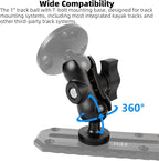 1" Track Ball with T-Bolt Attachment & Short Double Socket Arm, Aluminum Alloy - Image 4