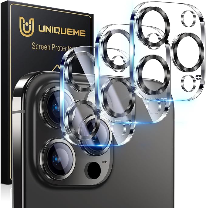 UniqueMe for 3 Pack iPhone 16 Pro/iPhone 16 Pro Max Camera Lens Protector by UniqueMe