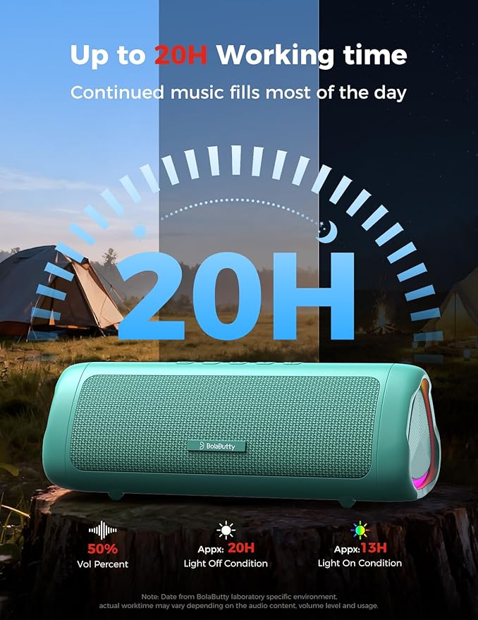 Bluetooth Speaker, 20W HD Sound, Portable Wireless, IPX5 Waterproof, - Image 5