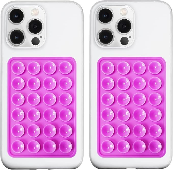 2 Pack Silicone Suction Phone Case Mount, Silicon Adhesive Phone Grip by LvShuLiangPin