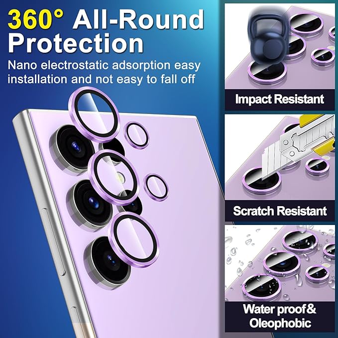 for Samsung Galaxy S23 Ultra Camera Lens Protector, Individual Metal Ring - Image 3