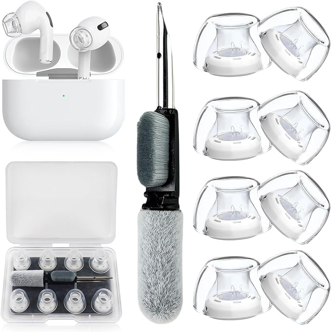 4 Pair Compatible with AirPods Pro 2nd/1st Generation Replacement Ear Tips by Unknown