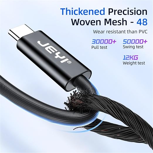 JEYI Thunderbolt 5 Cable 1m/3.3ft 80Gbps, 120Gbps Bandwidth 16K/Dual8K - Image 6