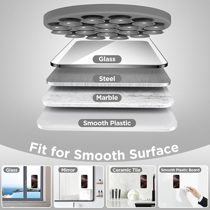 Magnetic Suction Cup Mount for MagSafe Case, Silicone Hands-Free Grip Holder - Image 6
