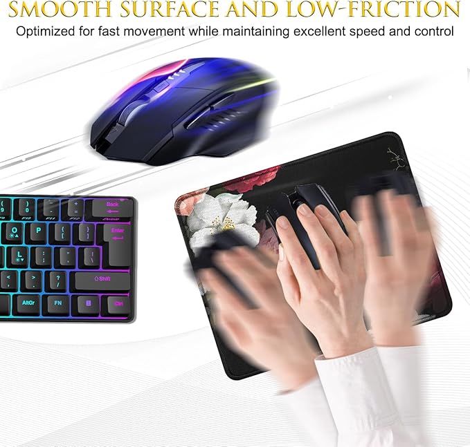 JIKIOU 3 Pack Mouse Pad with Stitched Edge, Comfortable Mouse Pads with - Image 4
