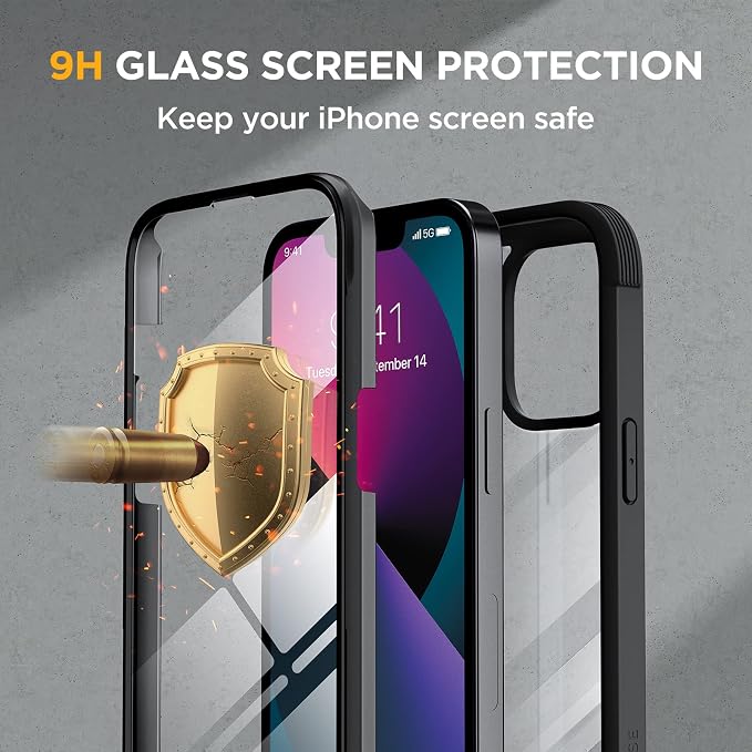 Miracase Compatible with iPhone 13 case 6.1 inch, 2021 Upgrade Full-Body Glass - Image 5