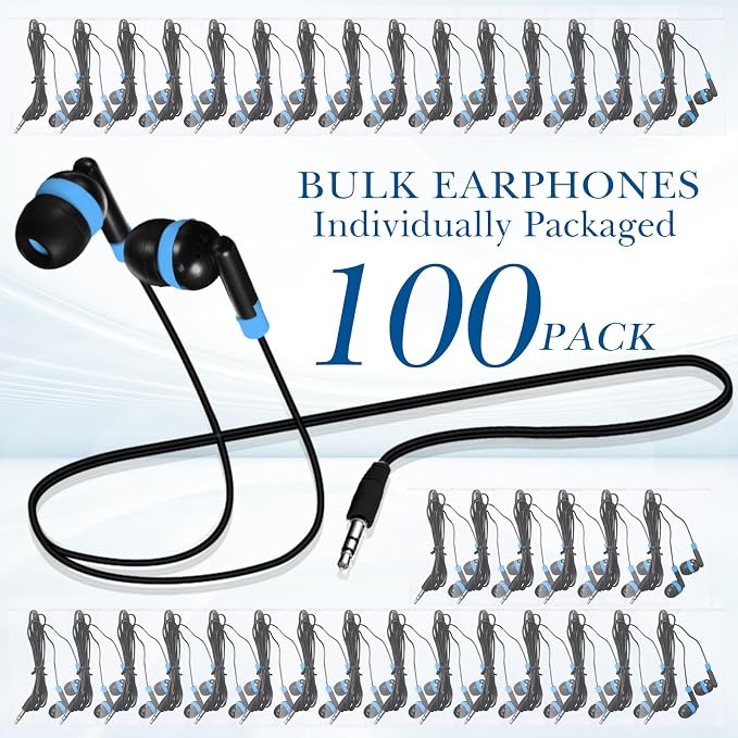 Kanayu 100 Pack Wired Earbuds Bulk - Image 2