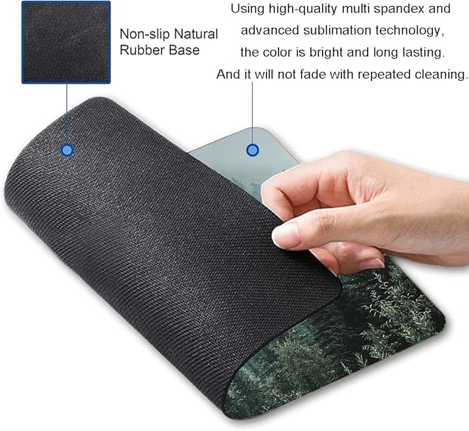 Mouse Pad, Mist Forest Mouse Pad, Washable Square Cloth Mousepad - Image 2