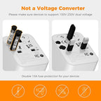 TESSAN Universal Travel Adapter, International Power Adapter - Image 6