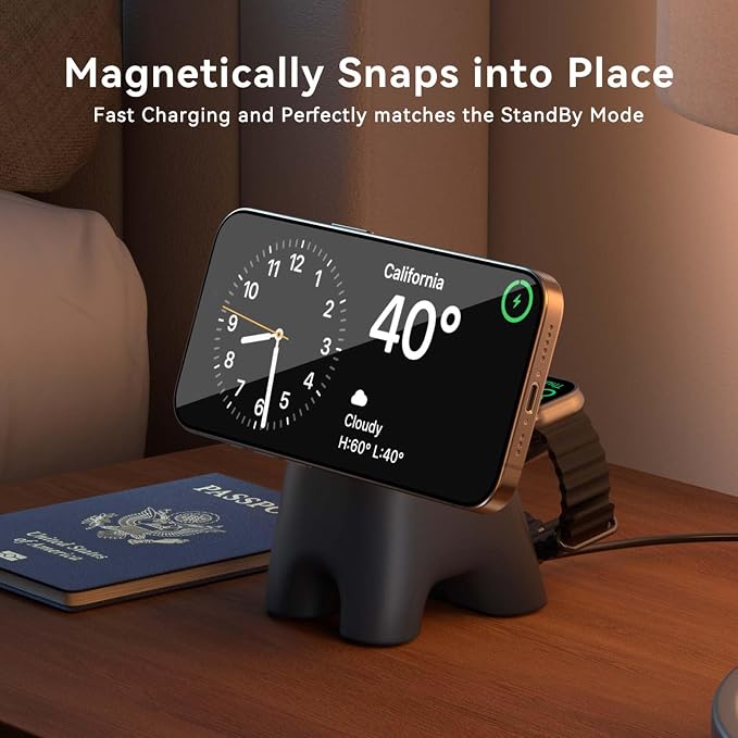 2025 Magnetic Wireless Charging Station, 15W Mag-Safe Charger Stand - Image 7