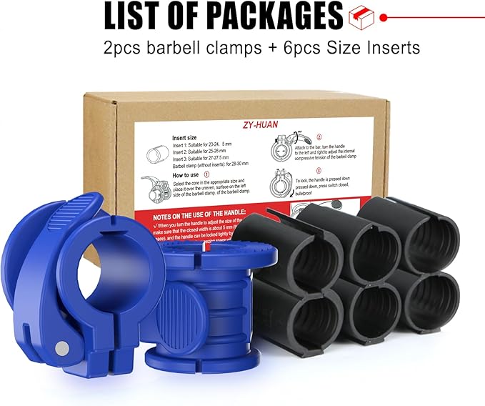 Barbell Clips 1 Inch Quick Release Weight Clamps 0.9-1.18inch Multi-Size - Image 7