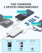 TG90° Portable Charger with Built-in Foldable AC Wall Plug and Cables, 5000mAh - Image 3