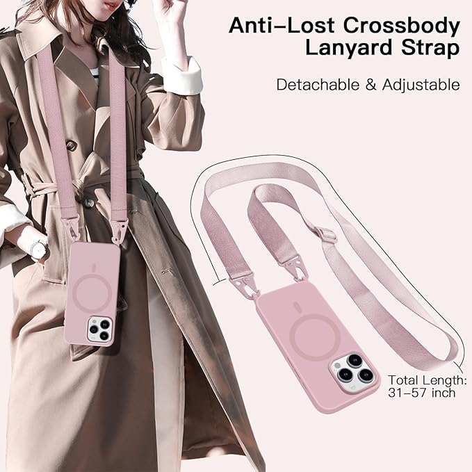 for iPhone 16 Pro Case with Lanyard, Crossbody Phone Case with Neck Strap - Image 5