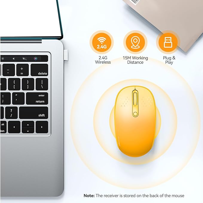 TECKNET Wireless Mouse, 2.4G Quiet Computer Mouse - Image 2