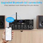 Romicta Stereo Audio Amplifier, 2 Channel 500W Bluetooth 5.0 Home Audio Stereo - Image 4