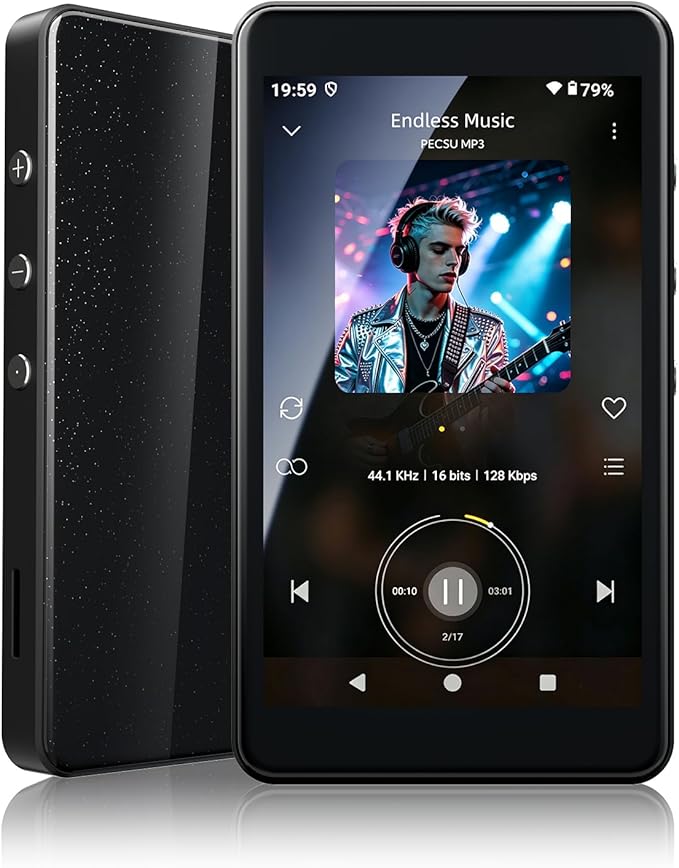 96GB MP3 Player with Bluetooth and WiFi, Android 14 MP3 Player with Spotify Kids by PECSU