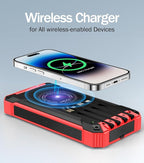 GOODaaa Power Bank Wireless Charger 36000mAh Built in 4 Cables Six Outputs 15W - Image 3