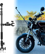 Motorcycle Bike Handlebar Double clamp Mount Invisible Selfie Stick Super - Image 2