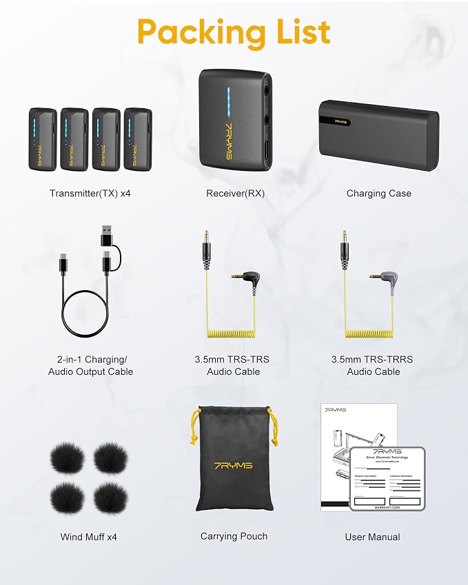 7RYMS iRay DW40 Wireless Lavalier Microphone System - Image 8