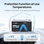 2Pack 12.8V 100AH Group 31 High/Low Temp Cutoff LiFePO4 Lithium Battery - Image 4