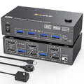 KVM Switch 2 Monitors 2 Computers 8K@60Hz/4K@144Hz, HDMI Displayport KVM by Welcometothebrandflagship