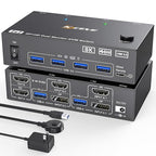 KVM Switch 2 Monitors 2 Computers 8K@60Hz/4K@144Hz, HDMI Displayport KVM by Welcometothebrandflagship