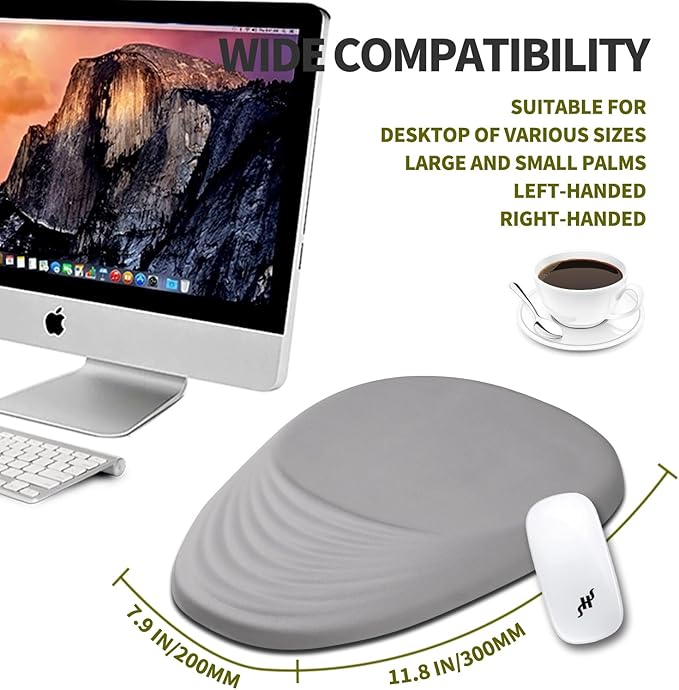 Hokafenle Ergonomic Mouse Pad Wrist Support, Terraced Slope Carpal Tunnel Wrist - Image 4
