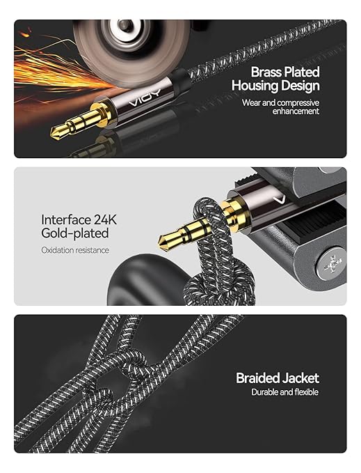 VIOY Headphone Extension Cable 20 FT, 3.5 mm Male to Female Stereo Audio Cable - Image 6