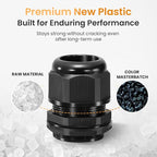 QILIPSU 20pcs 1" NPT Cable Gland Waterproof IP68 Nylon Cable Pass Through Cord - Image 3