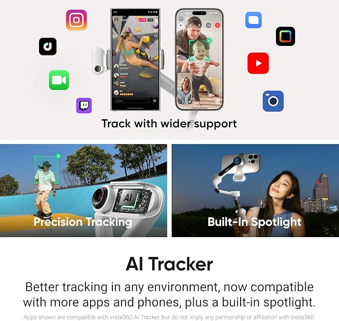 Insta360 Flow 2 Pro Ultimate AI Bundle – Foldable AI Phone Gimbal Stabilizer - Image 2