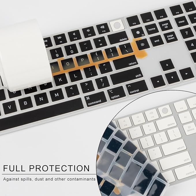 Allinside Black Keyboard Cover for Mac Magic Keyboard - Image 5
