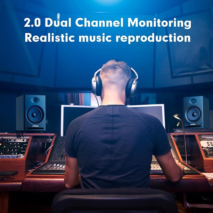 Ortizan C7 Dual-Mode 2.0 Studio Monitors, Active Monitor Speakers - Image 6