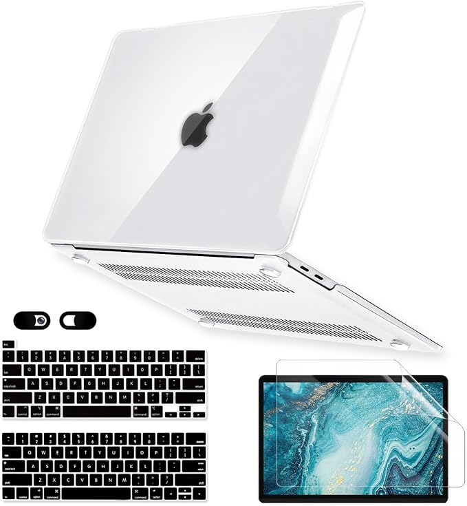Crystal Clear Case for MacBook Pro 13 inch M2 M1 A2338 A2289 A2251 A2159 A1989 by iDonzon