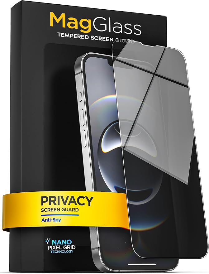 magglass for iPhone 16e Privacy Screen Protector, Anti-Spy Tinted Tempered Glass by Encased