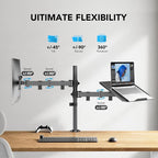 HUANUO Adjustable Monitor Stand, Single Arm Desk Mount - Image 4