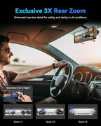 JOMISE T860+ Mirror Dash Cam 4K Front and 2.5K Rear, Detached Front Camera - Image 4