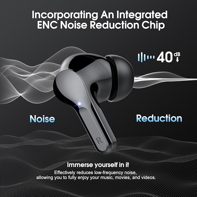 Wireless Earbuds, IP7 Waterproof in Ear Earphones, LED Display Ear Buds - Image 3
