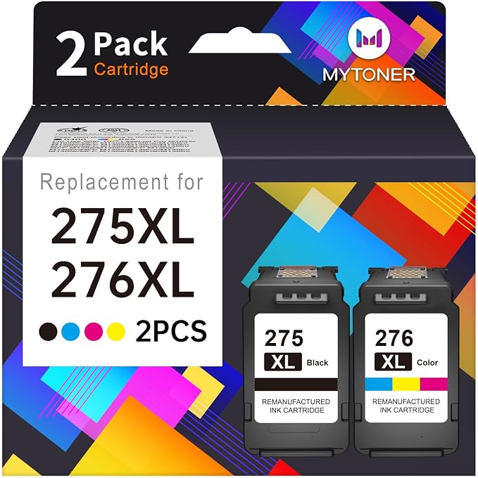 MYTONER 275XL 276XL Ink Cartridges Remanufactured Replacement by MYTONER
