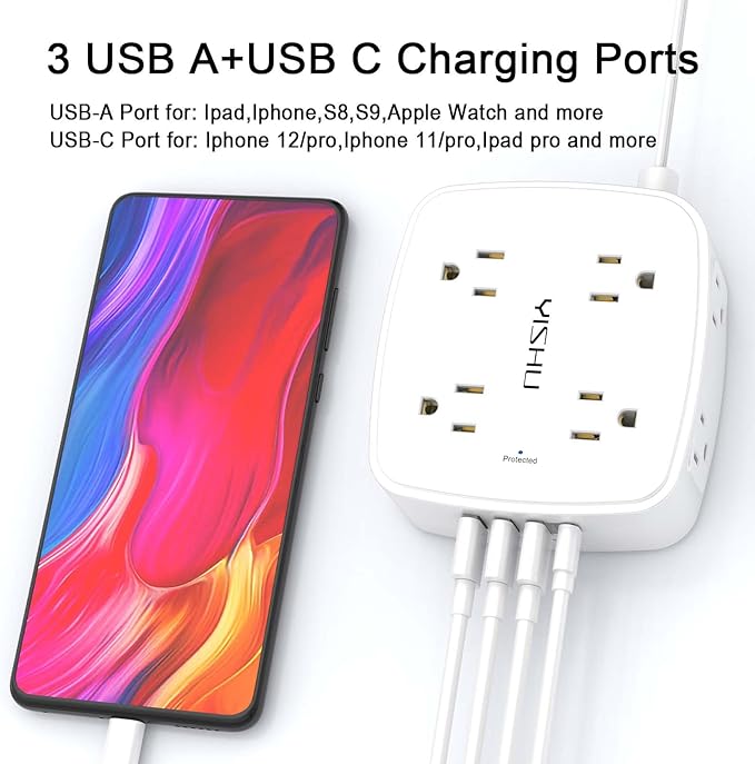 10 Ft Surge Protector Power Strip - Image 3