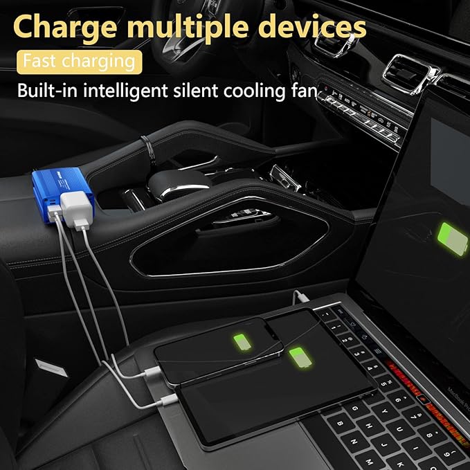 150W Car Power Inverter DC 12V to 110V AC Converter - Image 2