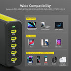 HUNDA 300W USB C Charger GaN Charging Station Desktop 5 Ports PD 100W Fast - Image 5