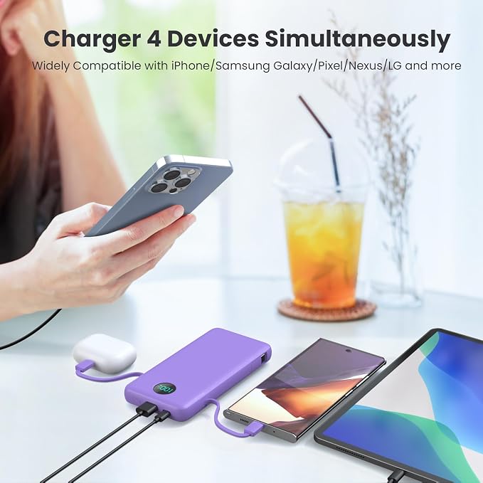 Portable Charger 13800mAh Slim USB C Power Bank - Image 4