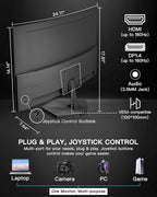 SANSUI 27 Inch Curved 160Hz Gaming Monitor, 1500R Curved Computer Gaming - Image 8