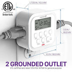 Fosmon 7 Day Digital Timers for Electrical Outlets, Indoor Plug-in Light Timers - Image 2
