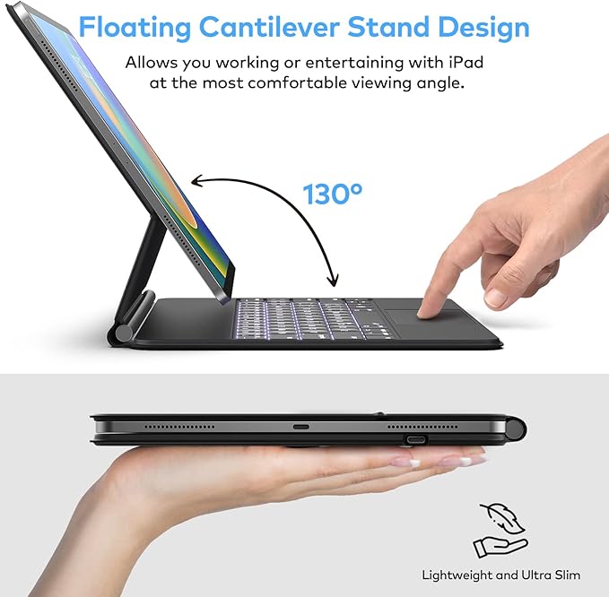Keyboard Case for iPad Air 13 and iPad Pro 12.9 inch 6th / 5th / 4th / 3rd - Image 4